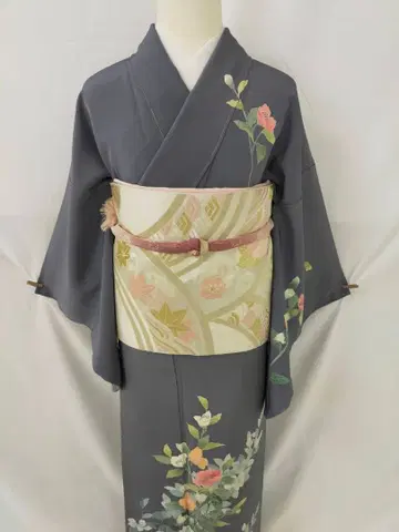 [사정이 있습니다만] 미사용 순수 실크 카가 유젠 호몬기 단품