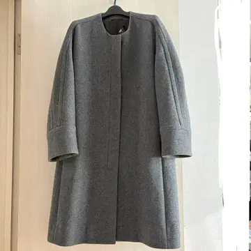 MACPHEE * 울 캐시미어 노카라 롱 코트