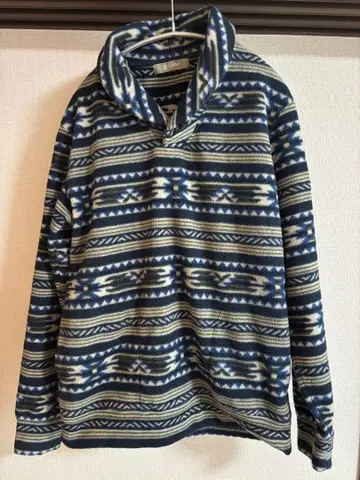 nano 기하학 패턴 플리스 자켓