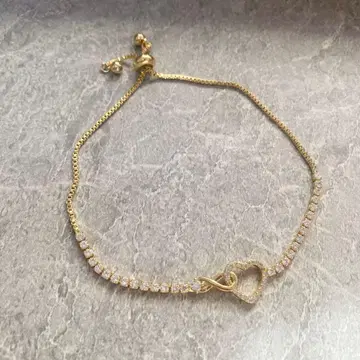 해외 팔찌 하트 인피니티 골드