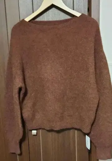 브라운 라쿤 돌먼 니트 스웨터 F 사이즈