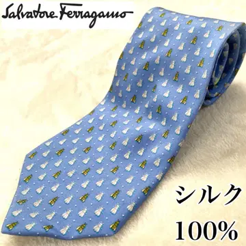 Salvatore Ferragamo 레어 새상품급 실크 100% 넥타이