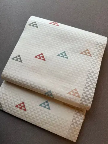 나고야 오비 화이트 베이스 비늘 문양