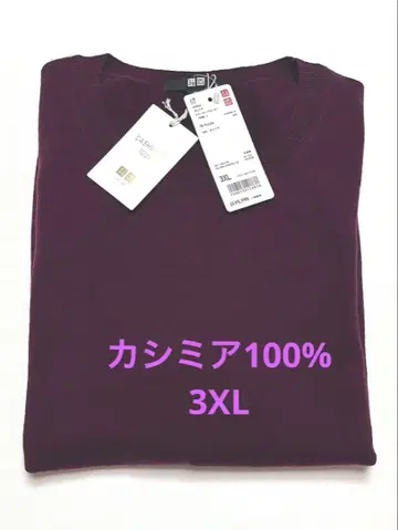 새상품 유니클로 캐시미어 크루넥 스웨터 3XL 반팔