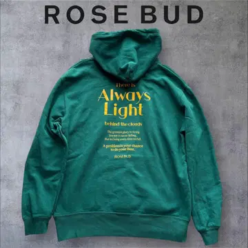 [ 새상품급 ] ROSE BUD 로즈버드 백 로고 후드티 그린 F 사이즈