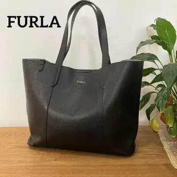 [새상품급] FURLA 주름 가죽 토트백 A4 숄더 블랙