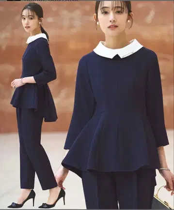 네이비 페플럼 셋업/포멀