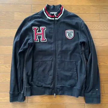 TOMMY HILFIGER 자켓 아우터 XL 블랙 풀 집업