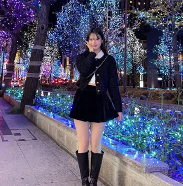 CHICO 블랙 크롭 가디건