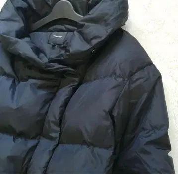 띠어리 다운 자켓 숄카라 숏 블랙