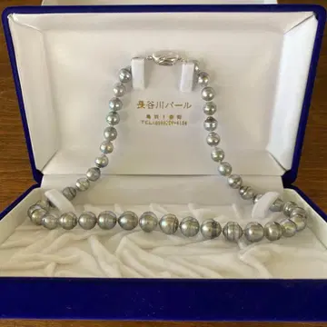 [ 할인 ] 그레이 진주 목걸이 약 45cm 랍스터 클래스