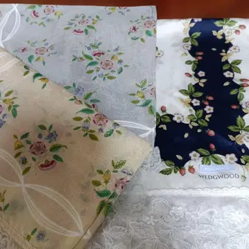 WEDGWOOD 꽃무늬 손수건 3장 세트