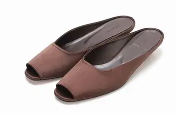 IENA 새틴 뮬 브라운 미사용 새상품 36