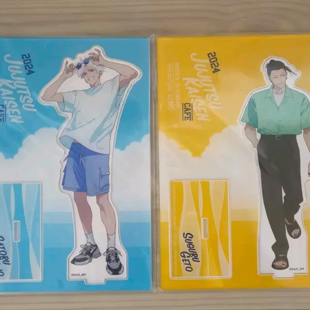 주술회전 2024 쥬쥬카페 고죠 게토 아크릴 스탠드 세트 미개봉