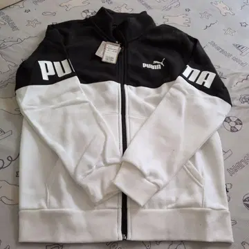 PUMA 집업 자켓 블랙/화이트