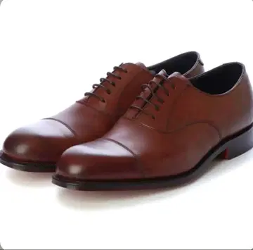 그랜슨 브라운 가죽 캡토 드레스 슈즈