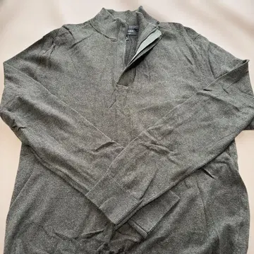 BANANA REPUBLIC 카키 그레이 하이넥 니트 XS