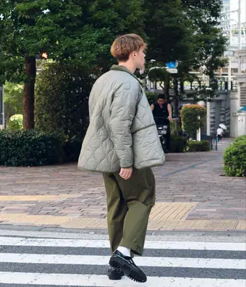 ONCILY 사이드 슬릿 퀼팅 재킷 퀼팅