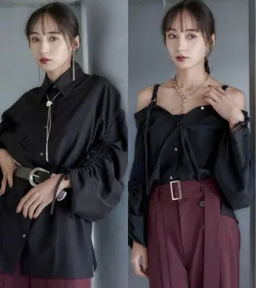 [ HARE ] 2WAY 이소자이 오프숄더 셔츠 여성용 레이스