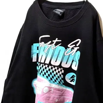 와일드 스피드 빅 로고 맨투맨 트레이너 블랙 L 구제 의류