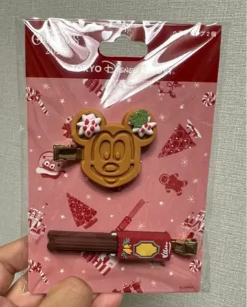 디즈니 크리스마스 헤어 클립 츄러스 미키 와플 미사용 미개봉 새상품
