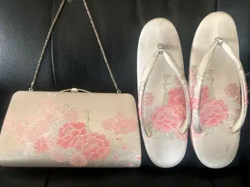 일본 의류용 백 조리 세트 핑크 꽃무늬