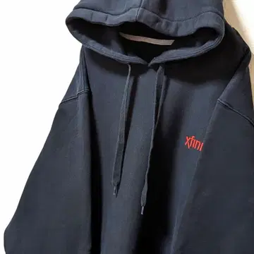 스포츠 테크 엑스피니티 자수 후드 맨투맨 블랙 XL 구제 의류