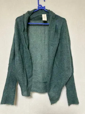 그린 계열 모헤어 가디건 F 11