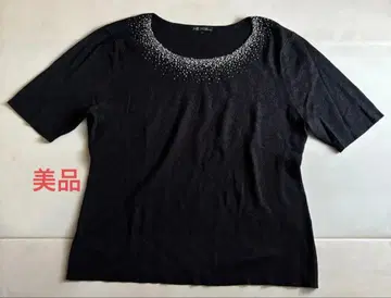 23구 여성 상의 블랙 비즈 라메 반짝이 오피스 캐주얼 새상품급