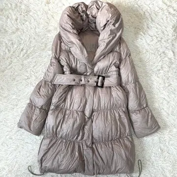 미 실루엣 VICKY 다운 코트 여배우 코트 숄카라 베이지 S