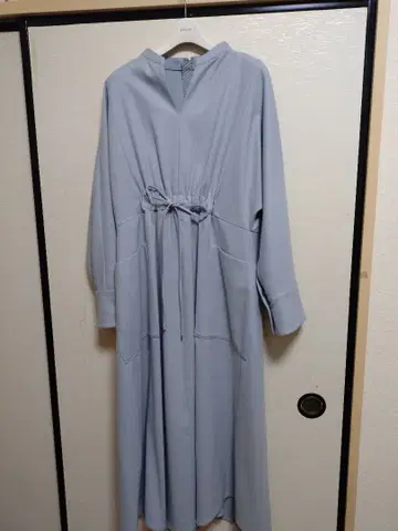 에부르 ebure 2024 aw 울 플란넬 허리밴딩 원피스