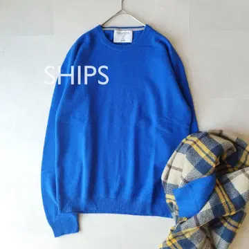 캐시미어 100% L 사이즈 SHIPS 크루넥 풀오버 니트