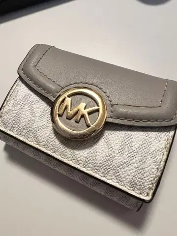 Michael Kors 3단 폴더형 지갑 그레이/화이트