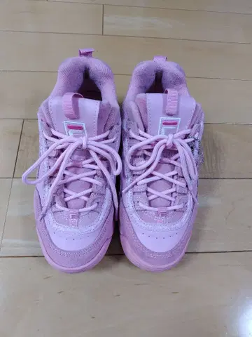 FILA 통굽 핑크 스니커즈 24cm