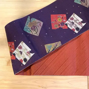 반폭 오비 색지 흩뿌림 보라색 계열 폴리