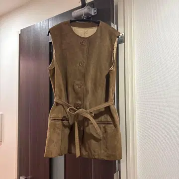 uncinq 빈티지 스웨이드 베스트