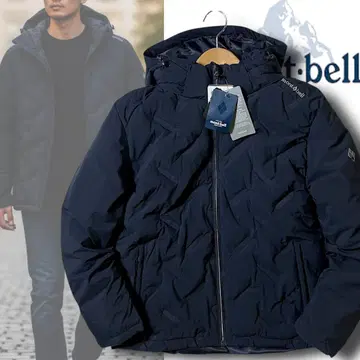 L 네이비 계열 몽벨 하이브리드 에코 다운 자켓 후드 탈부착 가능