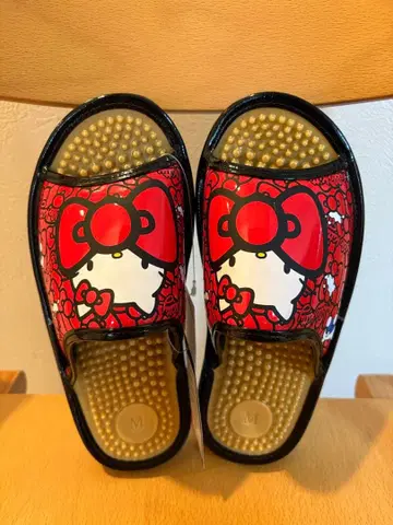 산리오 키티 건강 샌들 M 24 리본 미사용