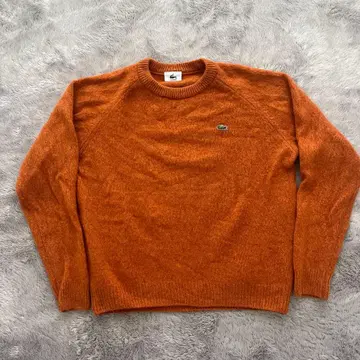 LACOSTE 오렌지 니트 스웨터 사이즈 3