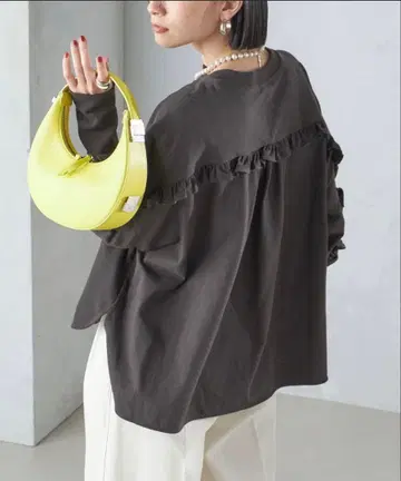 ships 프릴 달린 긴팔 상의