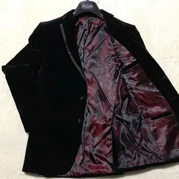 [ 새상품급 ] ZARA 벨로아 테일러드 자켓 블랙 안감 보르도 S