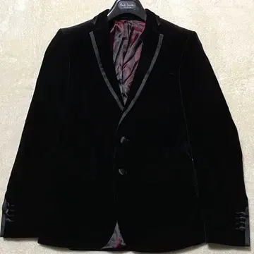 [ 새상품급 ] ZARA 벨로아 테일러드 자켓 블랙 안감 보르도 S