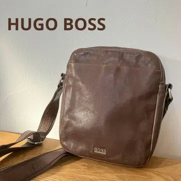 [ 인기 ] HUGO BOSS 가죽 숄더백 다크 브라운 보스