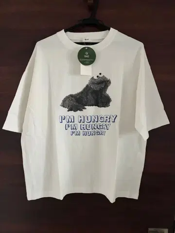 미사용 택 포함 SM2 세서미 스트릿 쿠키 몬스터 포토 프린트 T셔츠