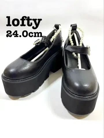 [ L 사이즈 ] lofty 로프티 통굽 펌프스 스트랩 신발