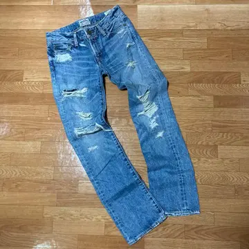 moussy 데미지 스트레이트 데님 26인치