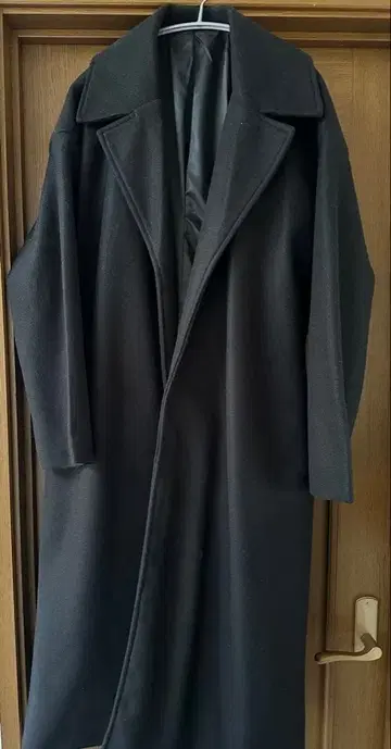 롱 코트 허리 리본 포함