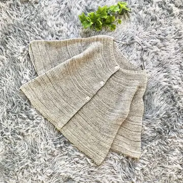 HUMAN WOMAN [ M ] 울 니트 케이프 가디건 베이지 가을/겨울