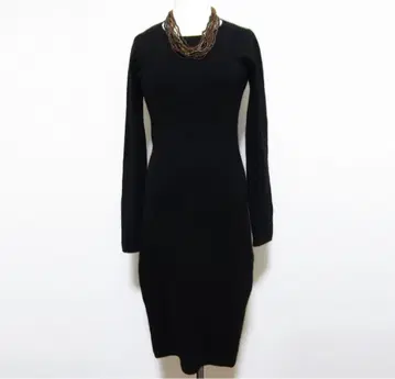 [ 택 포함 미사용 ] 베네통 BENETTON 블랙 니트 원피스