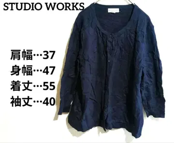 STUDIO WORKS 네이비 가디건 PM